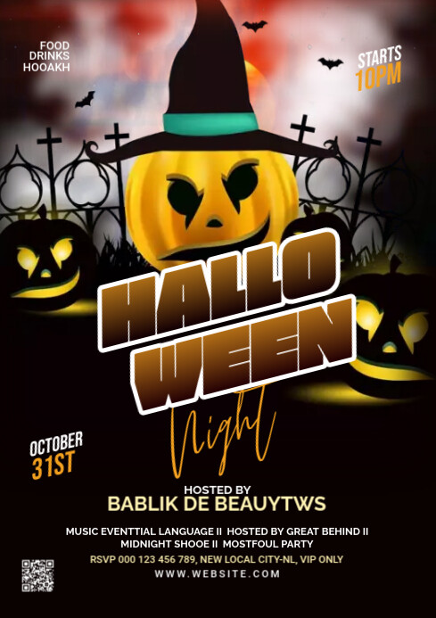 Plantilla de Halloween Flyer | PosterMyWall