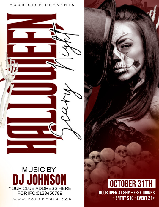Halloween flyer template
