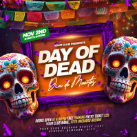 halloween flyer Instagram Post template