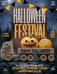 Brown Halloween Festival Volante Template
