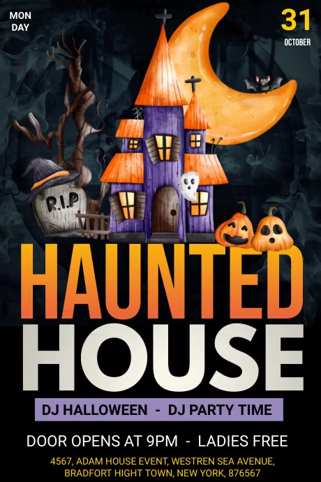 Halloween Flyer Cartaz template