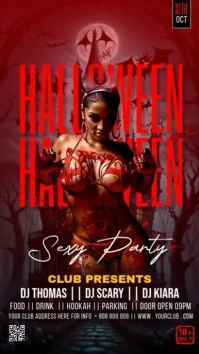 Halloween flyer Instagram-verhaal template