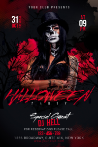 Halloween Flyer Bannière 4' × 6' template