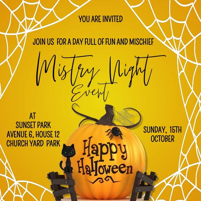 Halloween Flyer Instagram Post template