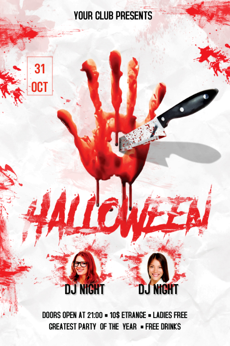 Halloween Flyer Banner 4' × 6' template