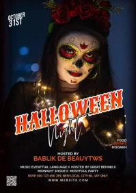 Halloween Flyer A3 template