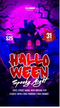 Halloween Flyer Instagram Story template