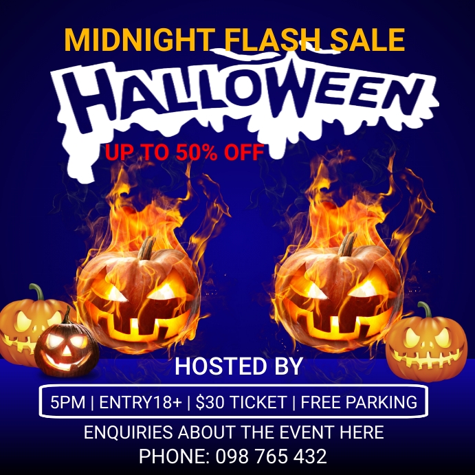 Copy of Halloween flyer template | PosterMyWall