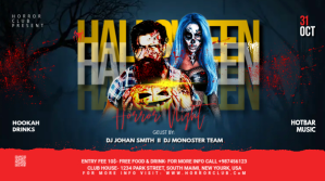 Halloween flyer template Pos Twitter