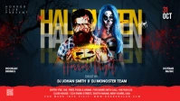 Halloween flyer template Facebook-covervideo (16:9)
