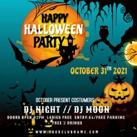 halloween flyer template โพสต์บน Instagram