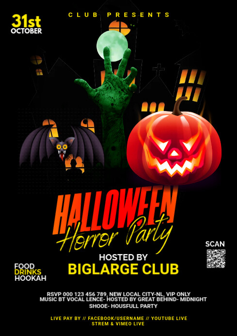Plantilla de Halloween Flyer Template | PosterMyWall