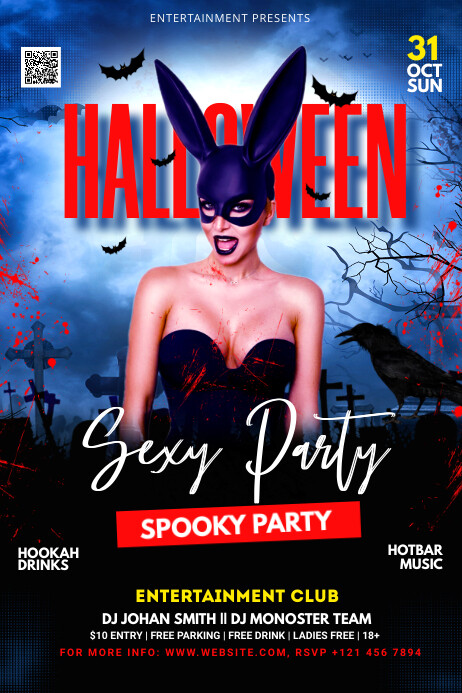Halloween flyer template Transparent 4 stopy × 6 stóp