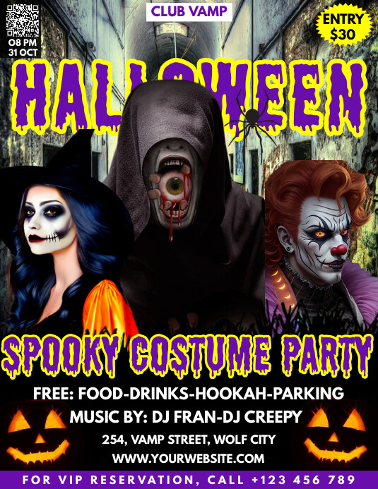 HALLOWEEN FLYER TEMPLATE | PosterMyWall