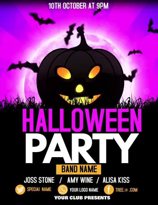 Halloween flyers, event flyers,party flyers Template | PosterMyWall