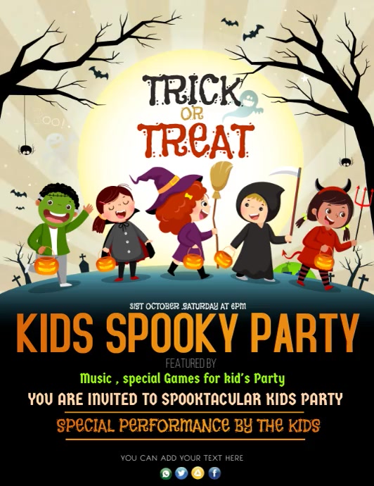Halloween flyers Ulotka (US Letter) template