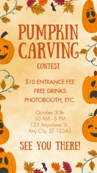 halloween flyers เรื่องราวบน Instagram template