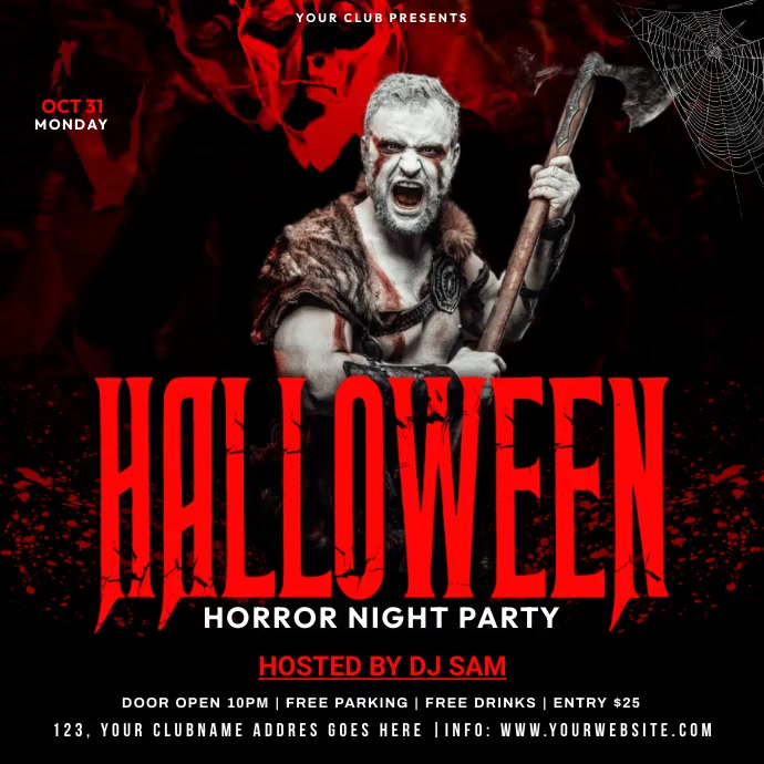 Halloween Flyers Publicação no Instagram template