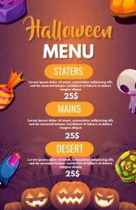 Halloween flyers ความกว้างแบบครึ่งหน้า template