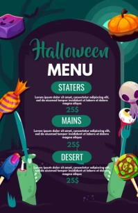 Halloween flyers Half Page Wide template