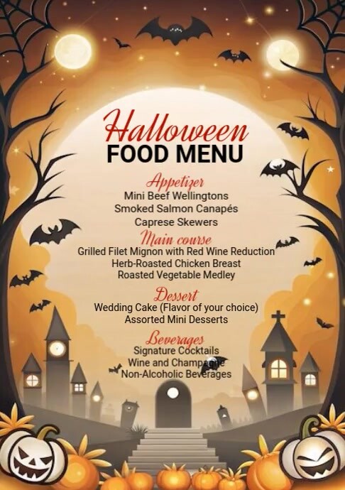 Plantilla de Halloween Food Menu | PosterMyWall