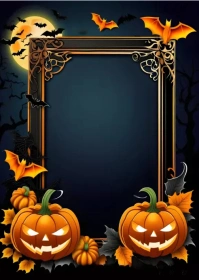 Halloween Frame Template A6