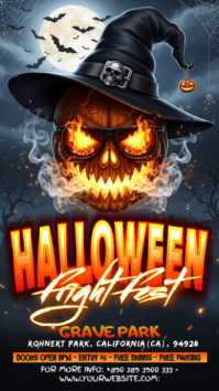 halloween Fright Fest party Instagram Story template