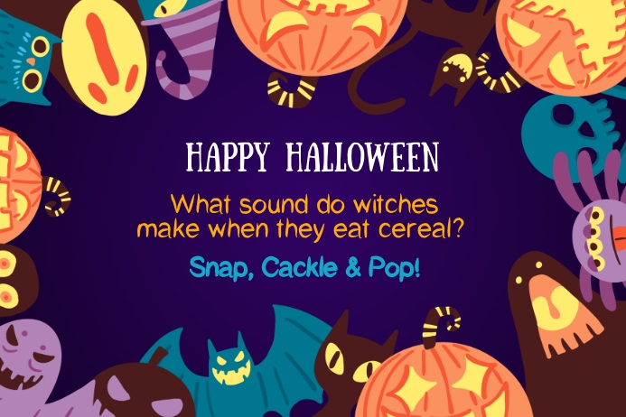 halloween funny post Cartaz template