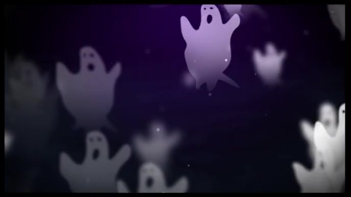 Halloween ghost zoom digital backgrOund Цифровой дисплей (16 : 9) template