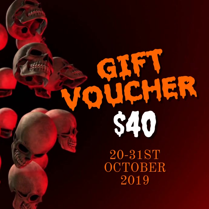 Halloween gift voucher สี่เหลี่ยมจัตุรัส (1:1) template