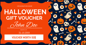 Vermelho Halloween Gift Voucher auf Facebook geteiltes Bild Template
