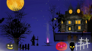 Halloween Graphic Ekran reklamowy (16:9) template