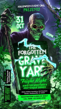 Grün Halloween Event Instagram Story Template