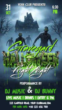 黑色 Halloween Party Instagram Story Template