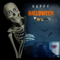 halloween greeting card Publicación de Instagram template