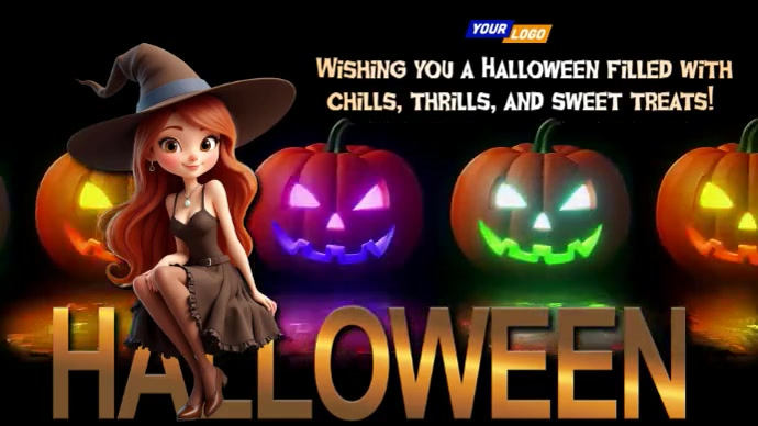 Halloween Greeting Video Display template