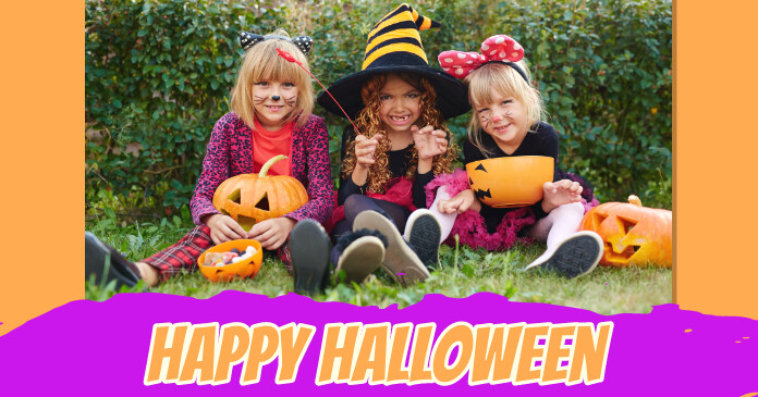 Halloween greetings Facebook 共享图片 template