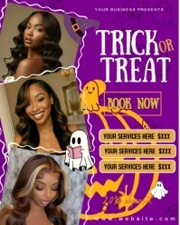 Halloween Hair Sale Flyer – October Booking Promotion Template Instagram Portrait