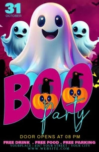 Halloween Half Page Wide template