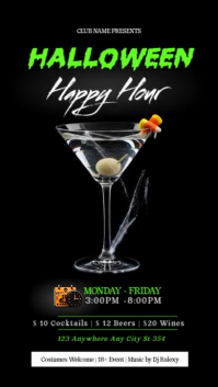 Hitam Halloween Happy Hour Instagram Story Template