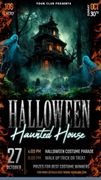 Halloween haunted house Instagram Story template