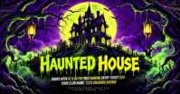 Black Haunted House Event Facebook 共享图片 Template