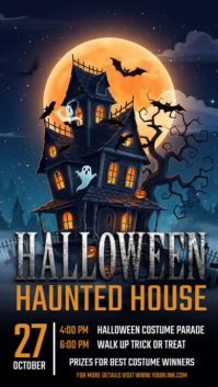 Halloween Haunted House Instagram Story template