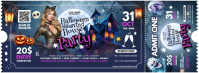 Halloween Haunted House Party Ticket Template