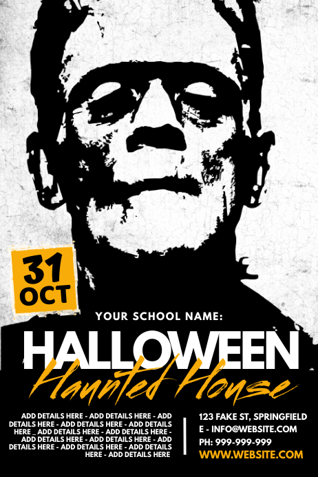 Copy of Halloween Haunted House Poster | PosterMyWall