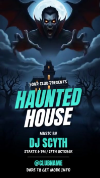 halloween haunted house video template Instagram Story