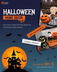 Gradient Halloween Home Decor Flyer Instagram Portrait template