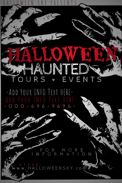 Halloween Horror Costume Party Thriller Blood Haunted Template ...