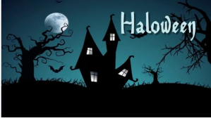 Zwart Halloween Horror Home View  Digital Display (16:9) Ekran reklamowy Template
