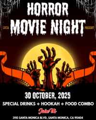 Sort Horror Movie Night Instagram Portrait Template